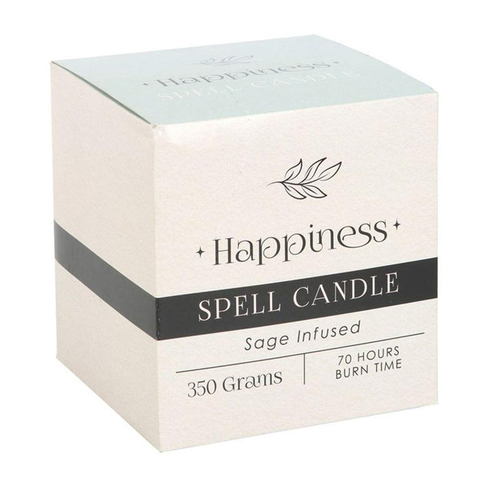 Sage Infused Happiness Spell Candle - Home Decor Emporium
