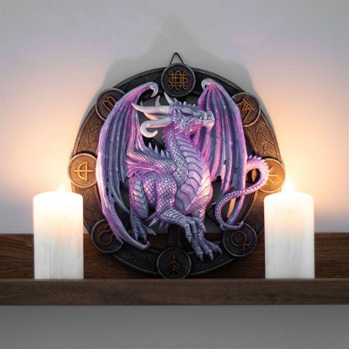 Samhain Dragon Resin Wall Plaque by Anne Stokes - Home Decor Emporium