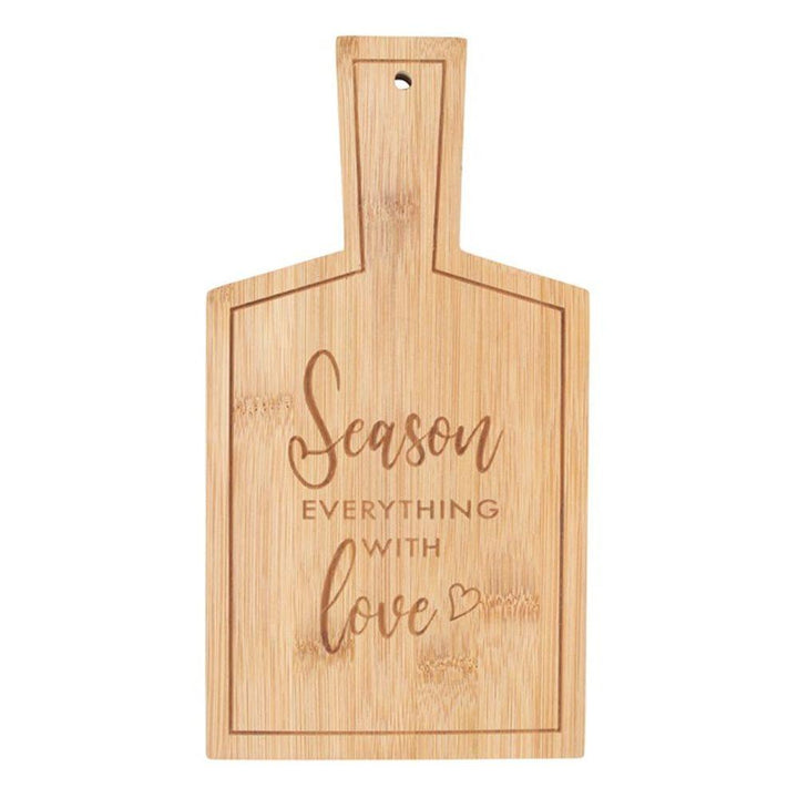 Season Everything with Love Bamboo Serving Board - Home Decor Emporium