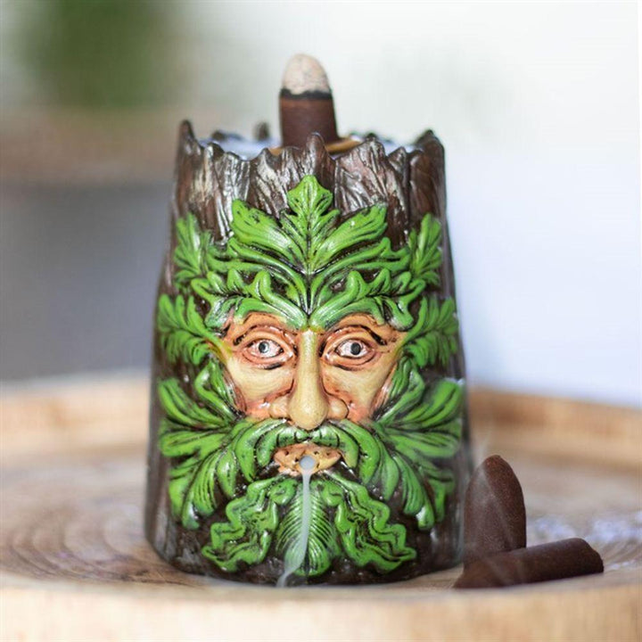 Spirit of the Trees Green Man Backflow Incense Burner - Home Decor Emporium