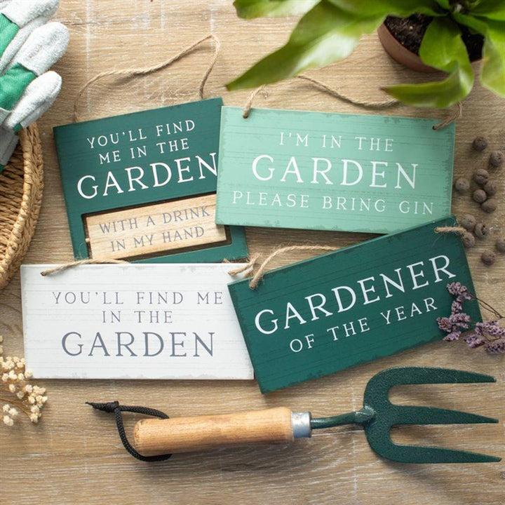 You'll Find Me in the Garden Reversible Hanging Sign - Home Decor Emporium